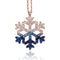 LADORIN Snowflake Necklace - 925 Sterling Silver Necklace with Special Wooden Gift Box